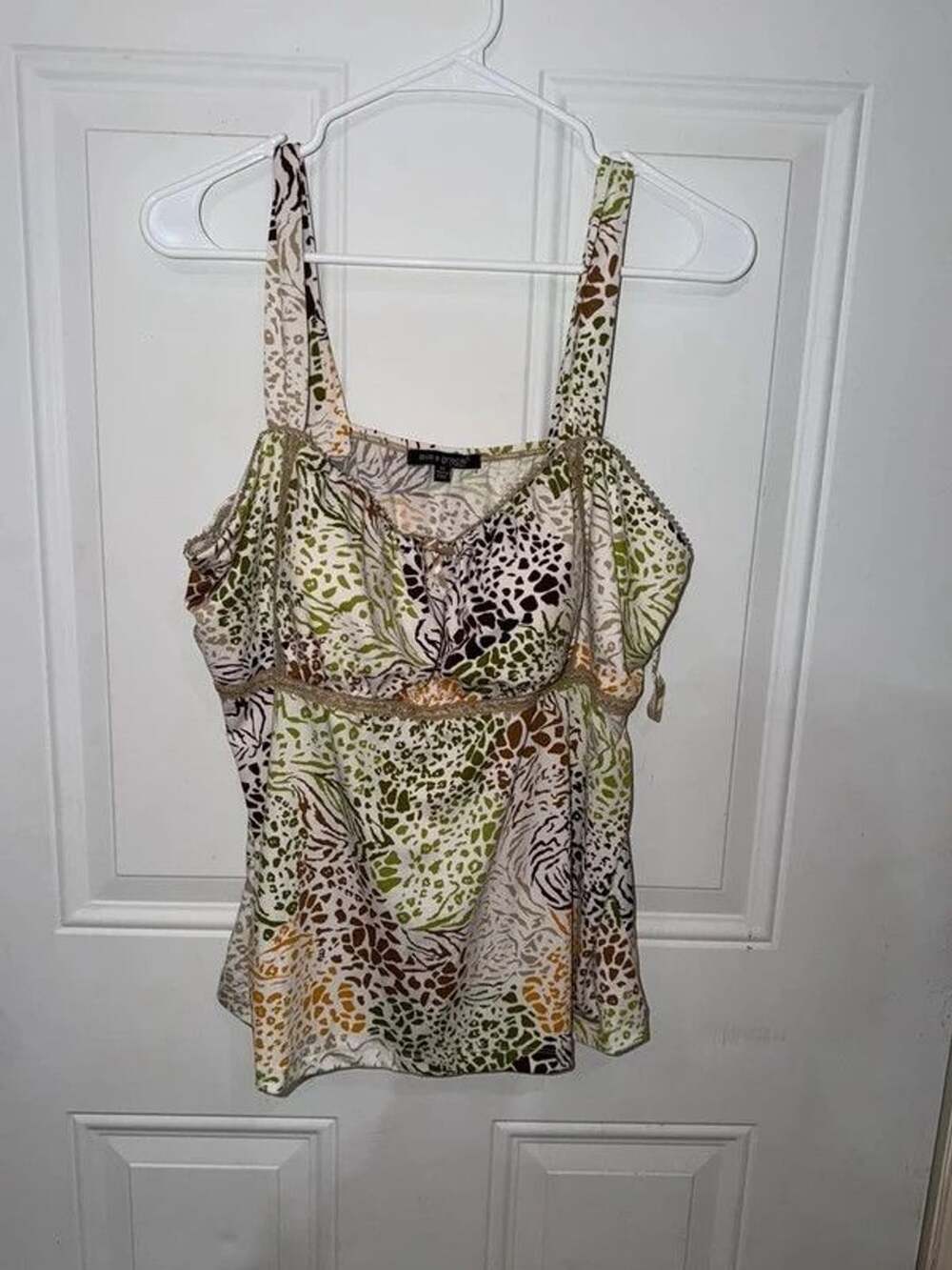 Ava & Grace Y2K Animal Print Babydoll Cami Top XL